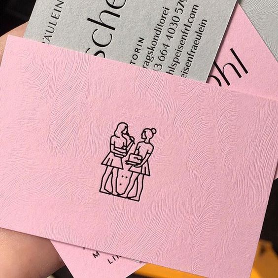 女性向け　名刺デザイン　ピンク